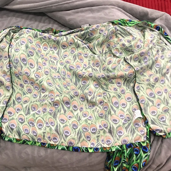 Dolce gabbana pure silk peacock lounge set unisex set pj - Picture 5 of 14